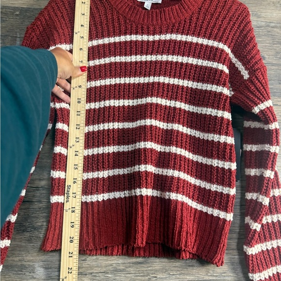 Derek Heart Red and White Striped Sweater - Picture 5 of 8